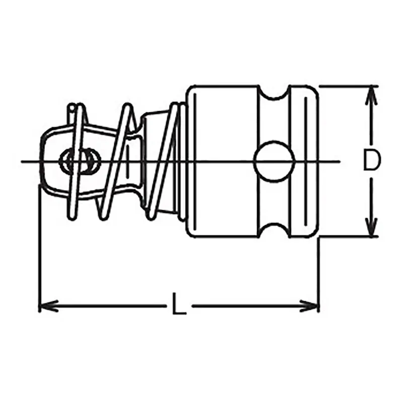 F-1/2" Sq. x M-1/2" Sq. Impact Wobble Adaptor - Image 2