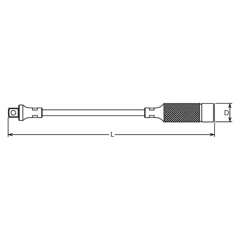 3/8 Sq. Dr. Flexible Extension Bar - Length 300mm - Image 2