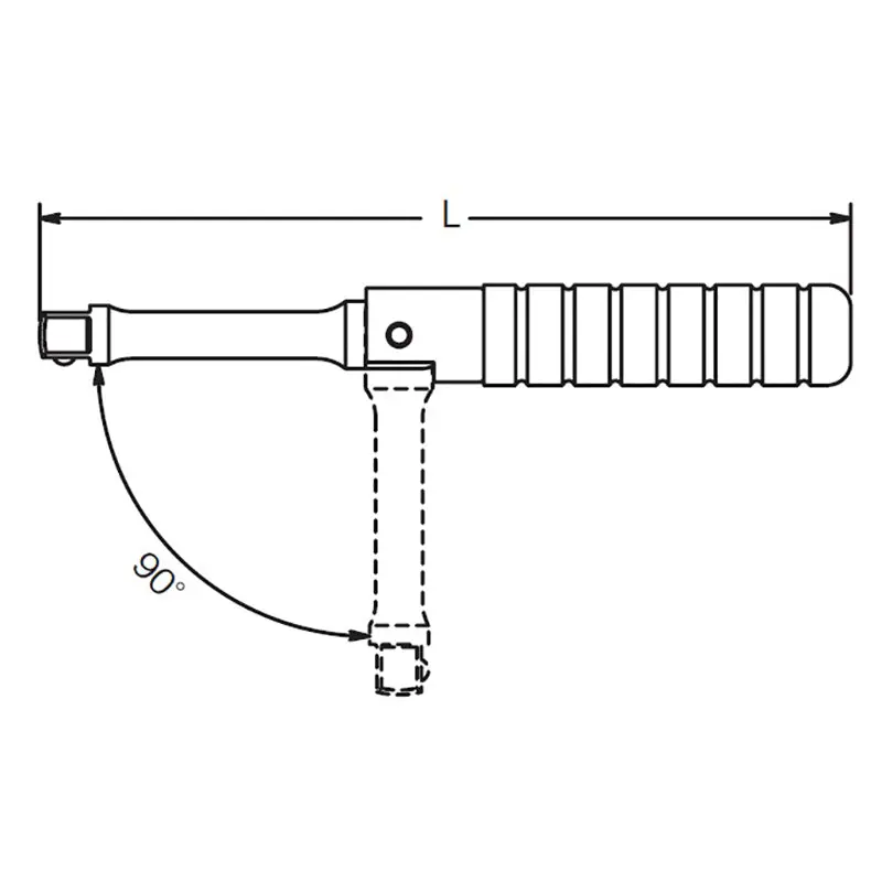 1/4 Sq. Dr. Spinner Handle   Folding Length 160mm - Image 2