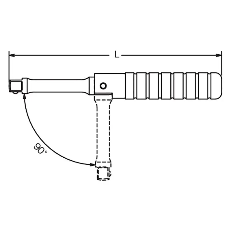 3/8 Sq. Dr. Spinner Handle Folding Length 170mm - Image 2