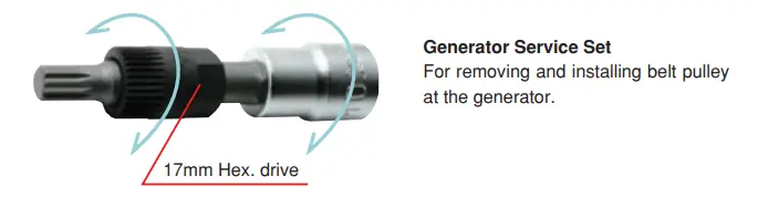 1/2 Sq. Dr. Generator Service Set 4 pieces - Image 2