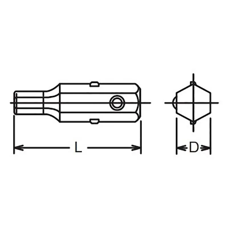 5/16 Hex Dr. Bit 8mm Hex Length 32mm - Image 2