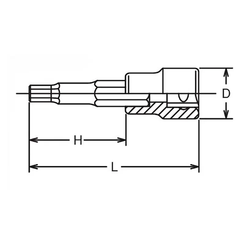 1/2 Sq. Dr. Bit Socket 5mm Hex Length 160mm - Image 2