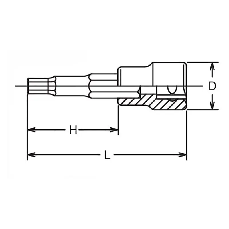 1/2 Sq. Dr. Bit Socket  7mm Hex Length 160mm - Image 2