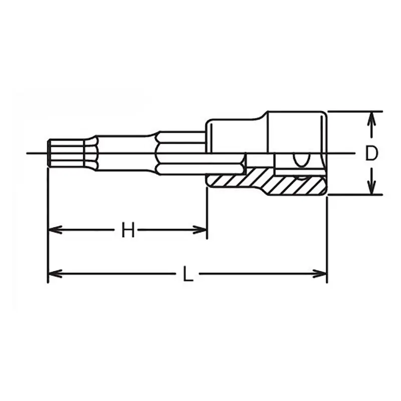 1/2 Sq. Dr. Bit Socket 7mm Hex Length 50mm - Image 2