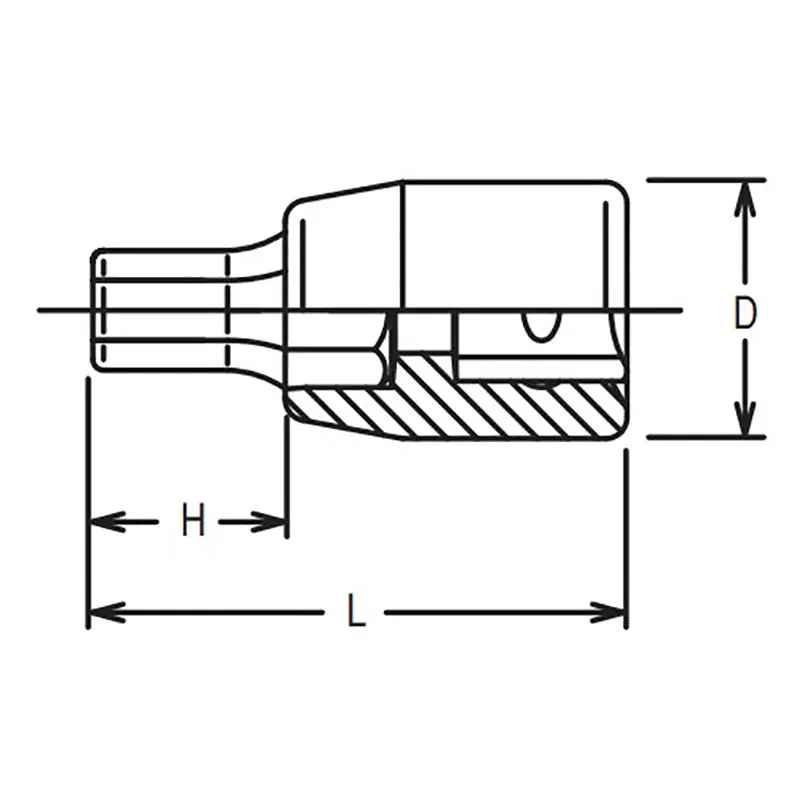 1/4 Sq. Dr. Bit Socket  12mm Hex Length 25mm - Image 2