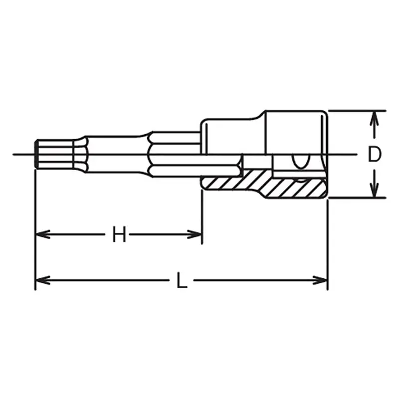 3/8 Sq. Dr. Bit Socket 11mm Hex Length 38mm - Image 2