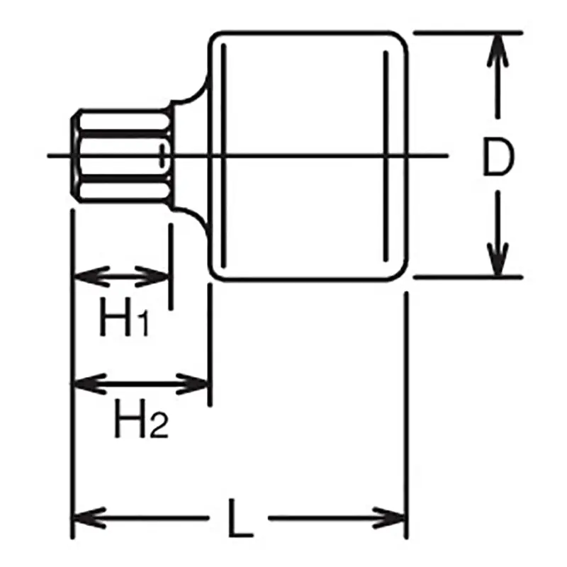 3/8 Sq. Dr. Bit Socket 17mm Hex Length 25mm - Image 2