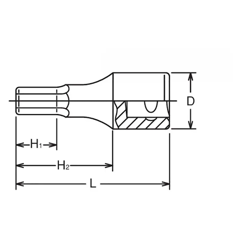 1 Sq. Dr. Bit Socket 36mm Hex Length 80mm - Image 2
