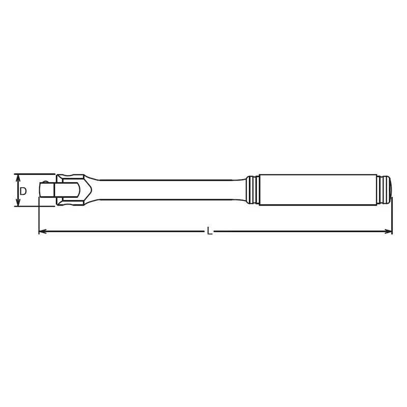 1/4 Sq. Dr. Hinge Handle    Length 130mm  Metal Handle - Image 2