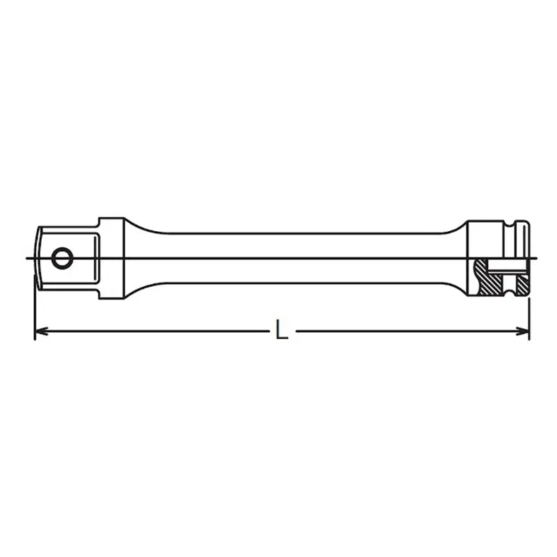 1/2 Sq. Dr. Extension Adaptor 3/4 Square Length 200mm Ball type - Image 2