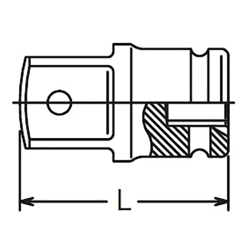 1/2 Sq. Dr. Extension Adaptor 3/4 Square Length 200mm Ball type - Image 3