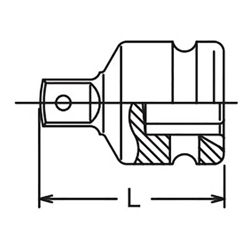 1 Sq. Dr. Adaptor  3/4 Square Length 67mm Hole type - Image 2