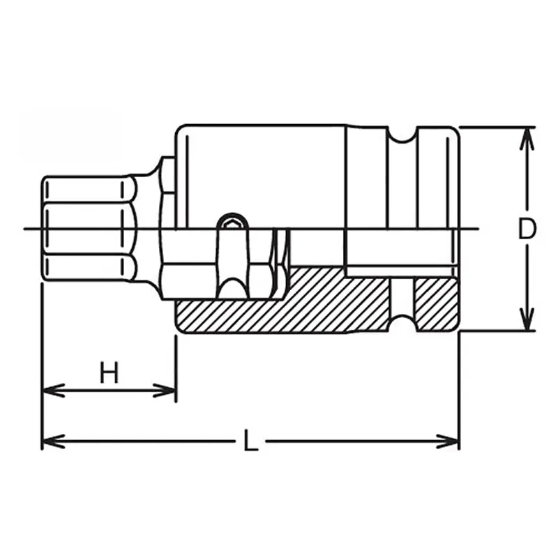 1 Sq. Dr. Bit Socket 36mm Hex Length 105mm - Image 2