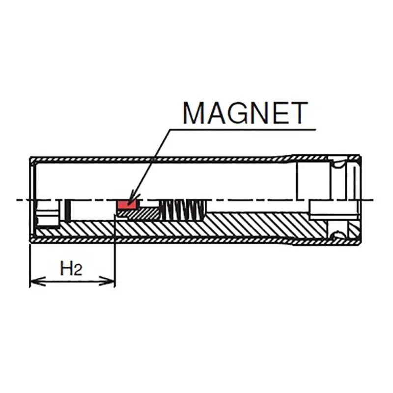 1/2 Sq. Dr. Socket with Plastic Protector  12mm Slide Magnet Length 80mm  Turnable POM cover - Image 3