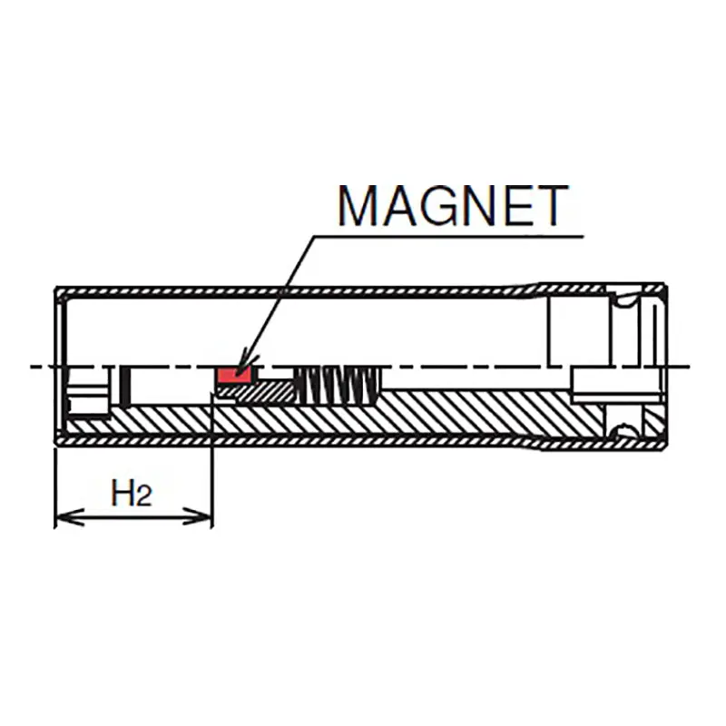 1/2 Sq. Dr. Socket with Plastic Protector 19mm Slide Magnet Length 80mm Turnable POM cover - Image 3