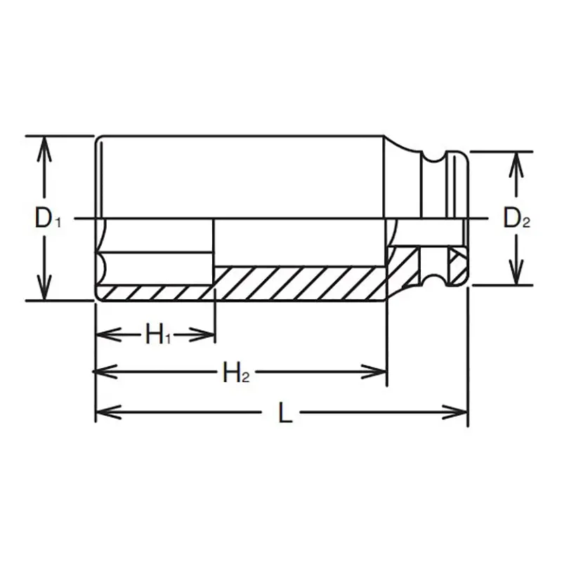 1 Sq. Dr. Socket  2.5/16 6 point Length 108mm - Image 2