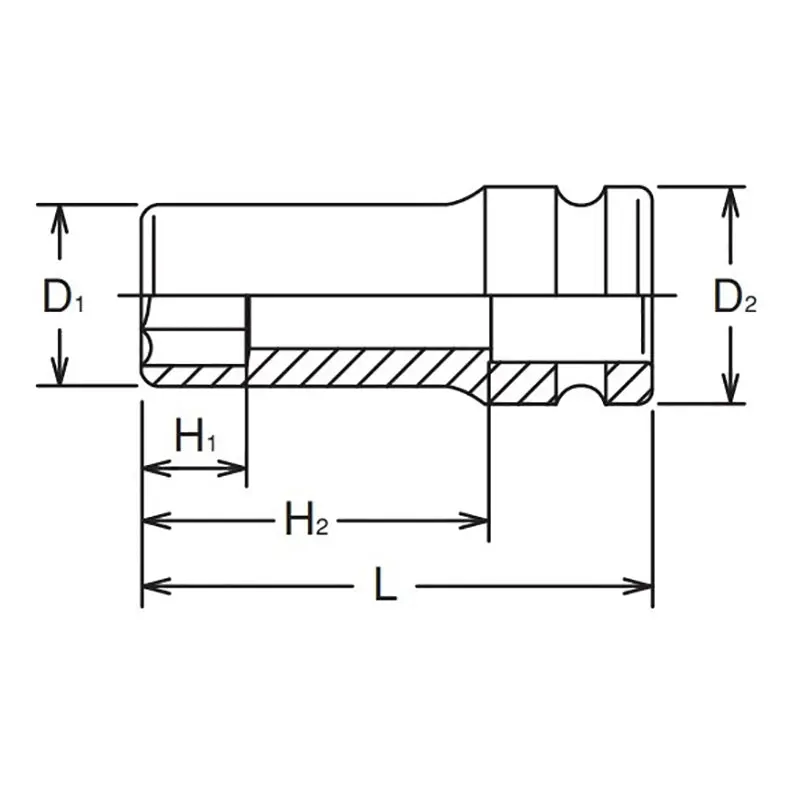 2.1/2 Sq. Dr. Socket 105mm 12 point Length 220mm - Image 2