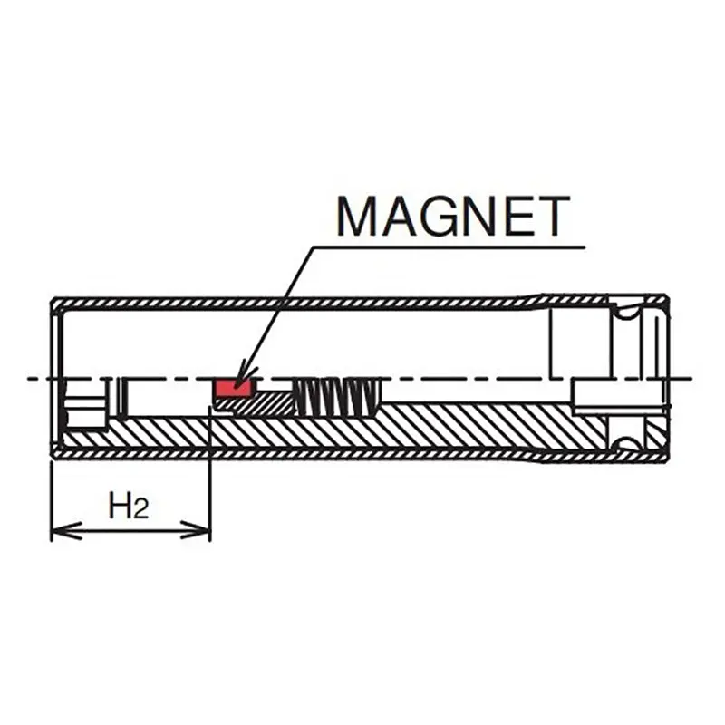 3/8 Sq. Dr. Socket with Plastic Protector 10mm 6 point Length 80mm Slide Magnet Turnable POM cover - Image 3