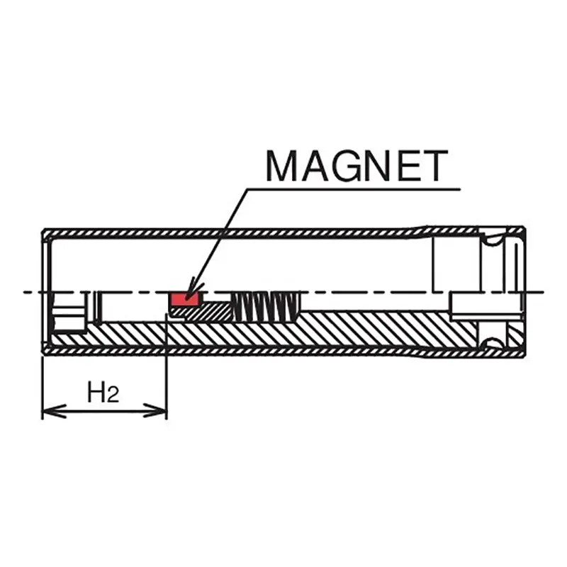 3/8 Sq. Dr. Socket with Plastic Protector 16mm 6 point Length 80mm Slide Magnet Turnable POM cover - Image 3