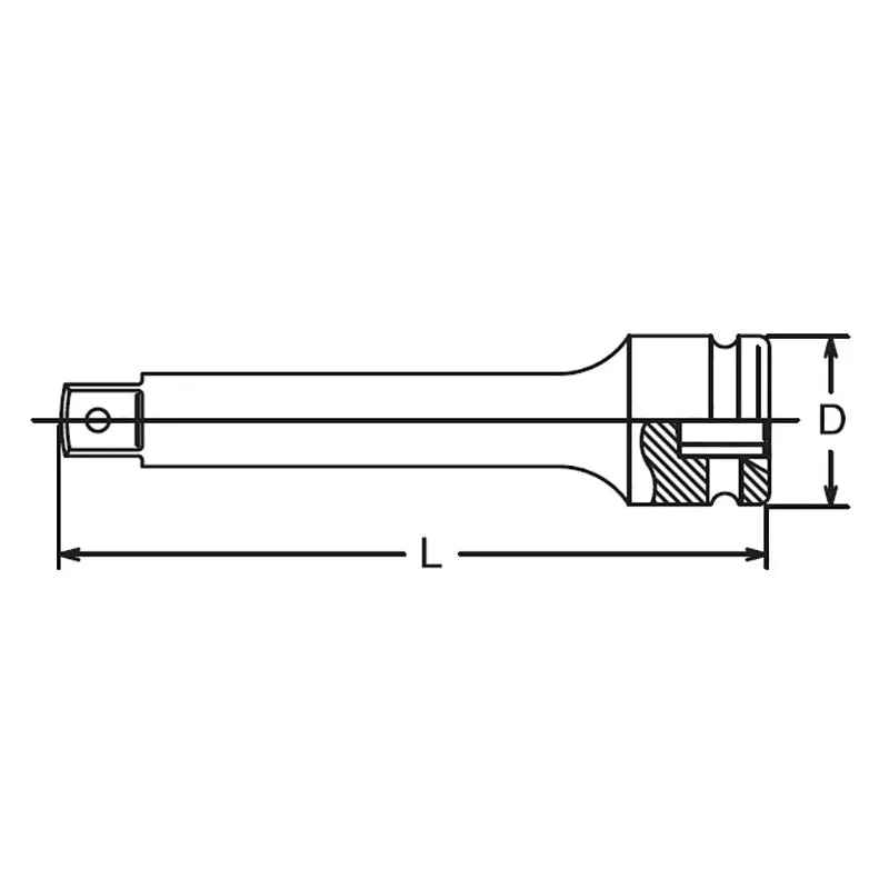 1/2 Sq. Dr. Extension Bar    Length 250mm Hole type - Image 2