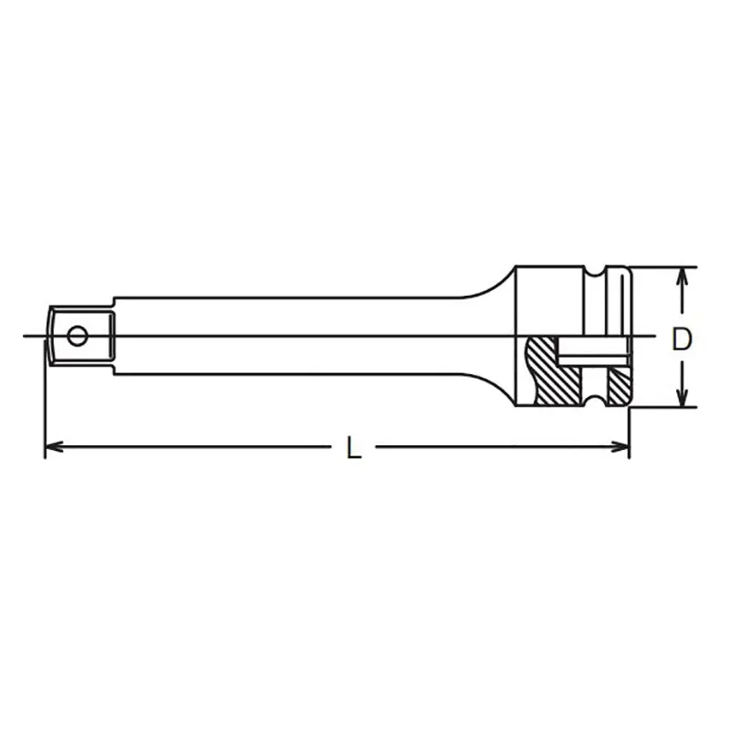 1/4 Sq. Dr. Extension Bar Length 75mm Pin type - Image 2
