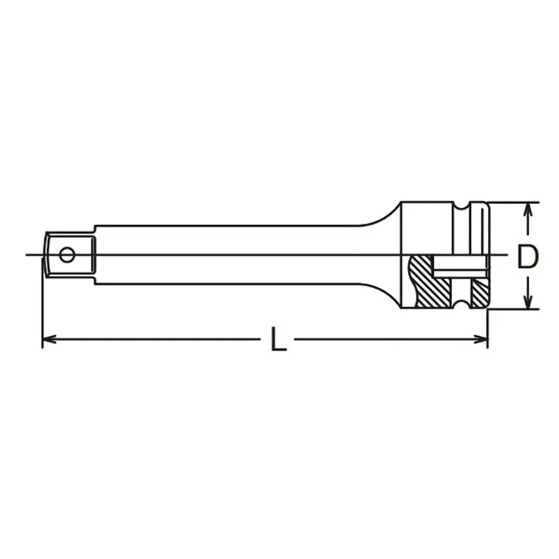 3/4 Sq. Dr. Extension Bar    Length 175mm Hole type - Image 2
