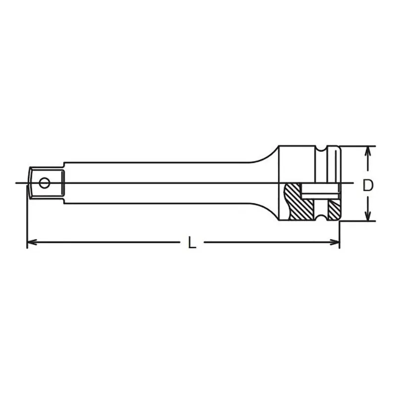 3/8 Sq. Dr. Extension Bar    Length 250mm Hole type - Image 2
