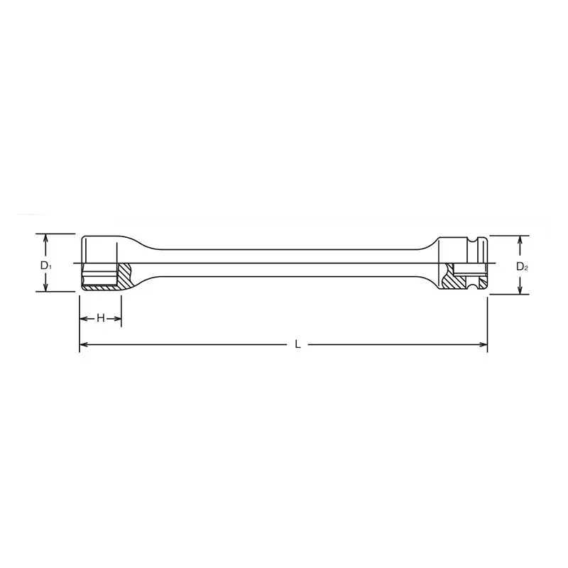 1/2 Sq. Dr. Extension Socket  9/16 6 point Length 150mm For Prop Shaft - Image 2