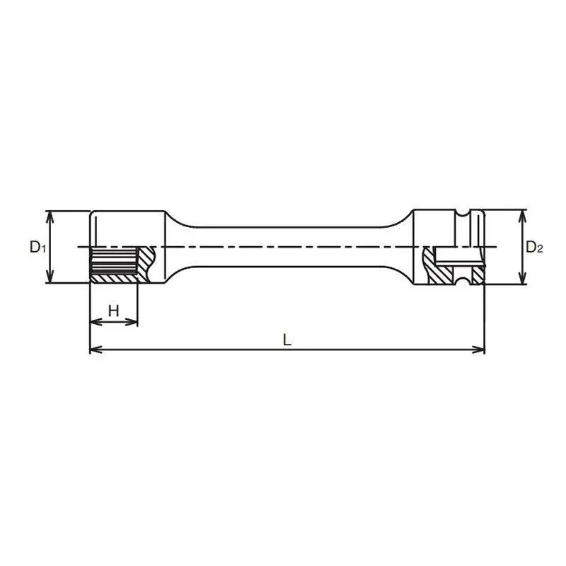 3/8 Sq. Dr. Extension Socket 12mm 12 point Length 150mm - Image 2