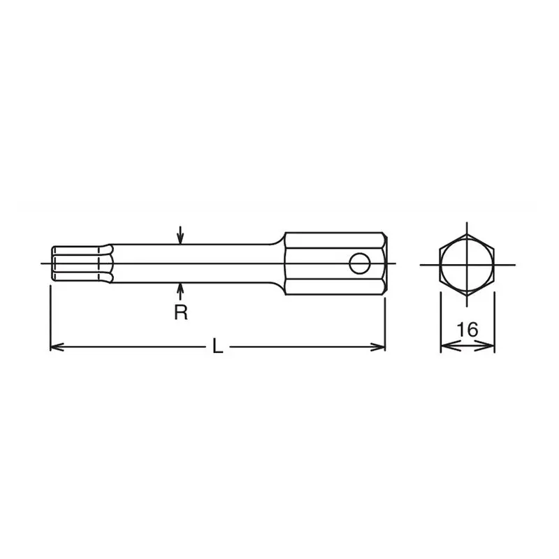 16mm Hex Dr. Bit 14mm Hex Length 100mm - Image 2