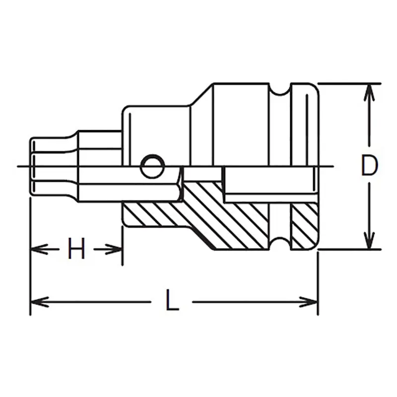 3/4 Sq. Dr. Bit Socket  14mm Hex Length 76mm - Image 2