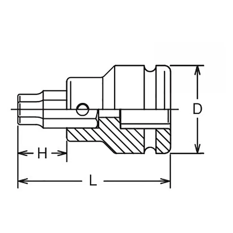 3/4 Sq. Dr. Bit Socket 18mm Hex Length 76mm - Image 2