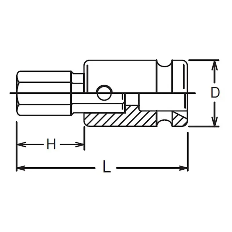 3/4 Sq. Dr. Bit Socket  22mm Hex Length 88mm - Image 2