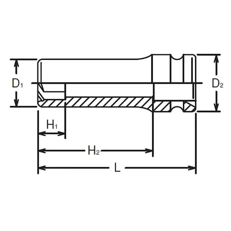 1/2 Sq. Dr. Socket 14mm Pathfinder Length 80mm - Image 2