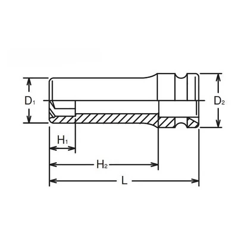 1/4 Sq. Dr. Socket 13mm Pathfinder Length 48mm - Image 2