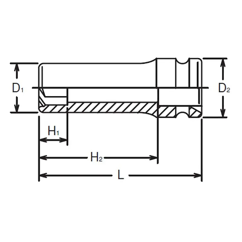 3/8 Sq. Dr. Socket  8mm Pathfinder Length 80mm - Image 2