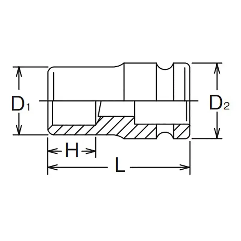 1 Sq. Dr. Rear Wheel Nut Socket 20.5mm Square Length 72mm - Image 2