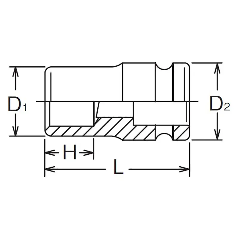3/4 Sq. Dr. Rear Wheel Nut Socket 13/16 Square Length 67mm - Image 2