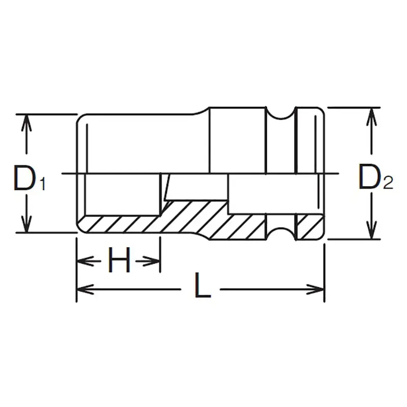 3/4 Sq. Dr. Rear Wheel Nut Socket  22mm Square Length 67mm - Image 2