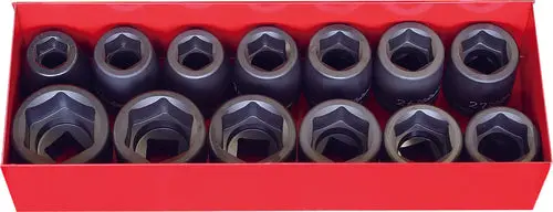 11 Piece 3/4 Sq. Dr. 6-Point Impact SAE Thin Wall Socket Set