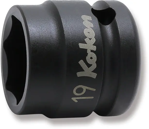 1/2 Sq. Dr. Thin Wall 6-Point Impact Metric Socket  19mm