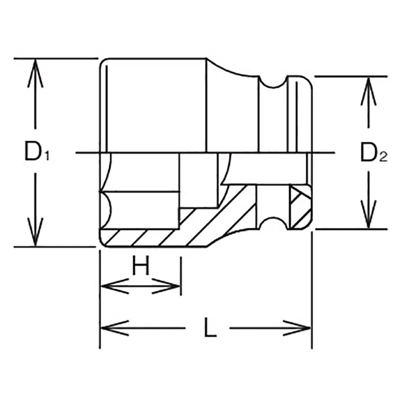 1.1/2 Sq. Dr. Socket 2.15/16 12 point Length 105mm - Image 2