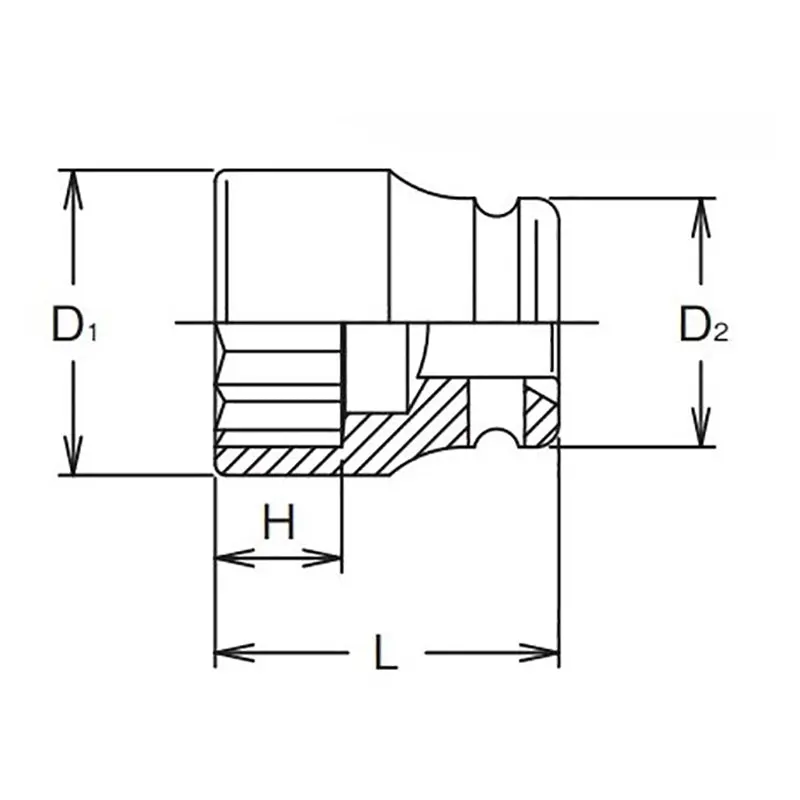 1.1/2 Sq. Dr. Socket 2.3/8 12 point Length 90mm - Image 2