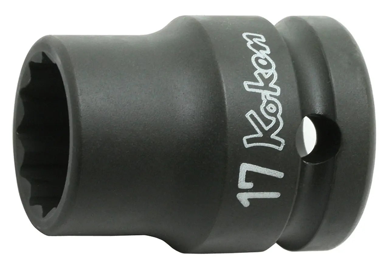 1/2 Sq. Dr. Socket 1/4 12 point Length 38mm Thin walled