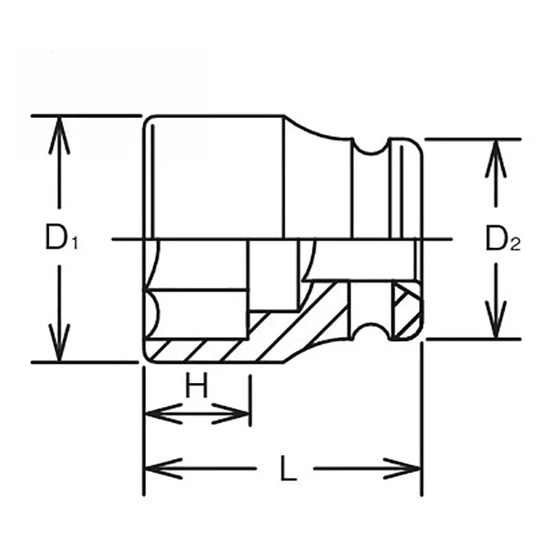 1 Sq. Dr. Socket  18mm 6 point Length 57mm - Image 2