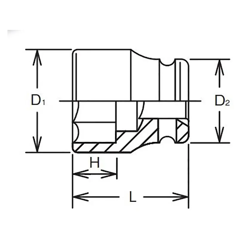 1 Sq. Dr. Socket 3.1/2 6 point Length 95mm - Image 2