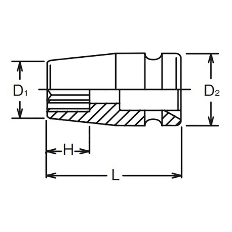 3/4 Sq. Dr. Socket 25mm 12 point Length 50mm - Image 2