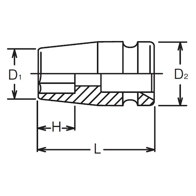 3/4 Sq. Dr. Socket 2 6 point Length 62mm - Image 2