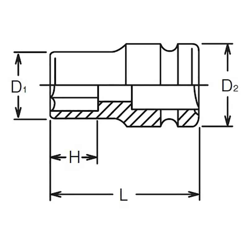 3/4 Sq. Dr. Socket  15/16 6 point Length 50mm Thin walled - Image 2